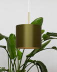 Avocado Satin Silk Gold Lining Lampshade