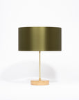 Avocado Satin Silk Gold Lining Lampshade