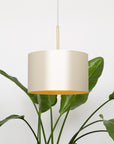 Caribou Satin Silk Gold Lining Lampshade