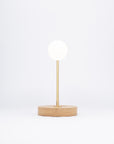 Oslo Double Sphere Dim to Warm Oak Table Lamp