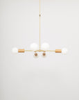 Oslo Six Sphere Dim to Warm Articulating Oak Pendant