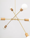 Oslo Six Sphere Dim to Warm Articulating Oak Pendant