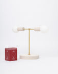 Oslo White Ash Double Sphere Dim To Warm Table Lamp
