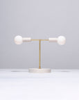 Oslo White Ash Double Sphere Dim To Warm Table Lamp