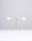 Oslo White Ash Double Sphere Dim To Warm Table Lamp