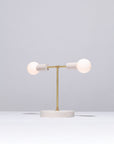 Oslo White Ash Double Sphere Dim To Warm Table Lamp