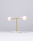 Oslo White Ash Double Sphere Dim To Warm Table Lamp