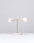 Oslo White Ash Double Sphere Dim To Warm Table Lamp