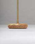Pebble Smoked Oak Disc Sphere Table Lamp