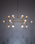 Six Arm Eighteen Sphere Lobby Chandelier