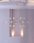 Six Arm Eighteen Sphere Lobby Chandelier