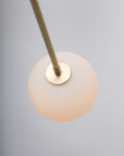 Six Matte Sphere Articulating Satin Brass Pendant