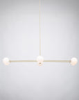 Six Matte Sphere Articulating Satin Brass Pendant