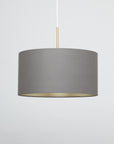 Storm Grey Linen Champagne Lining Lampshade