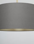 Storm Grey Linen Champagne Lining Lampshade
