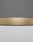 Storm Grey Linen Champagne Lining Lampshade