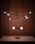 Triple Teir Brass Pendant Oak