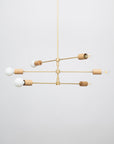 Triple Teir Brass Pendant Oak