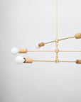 Triple Teir Brass Pendant Oak