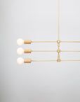 Triple Teir Brass Pendant Oak