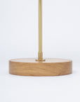 Opal Globe Oak Table Lamp