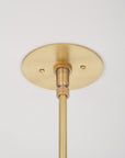 Six Matte Sphere Articulating Satin Brass Pendant