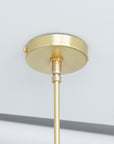 Six Matte Sphere Articulating Satin Brass Pendant