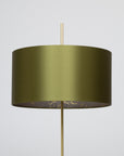 AVOCADO SATIN SILK OAK FLOOR LAMP