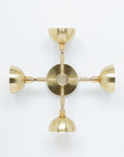 Four Dome Cup Sphere Brass Wall Fixture