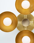 Four Dome Cup Sphere Brass Wall Fixture