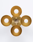 Four Dome Cup Sphere Brass Wall Fixture