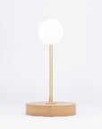 Oslo Double Sphere Dim to Warm Oak Table Lamp