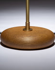 Smoked Oak Pebble Double Disc Sphere Table Lamp