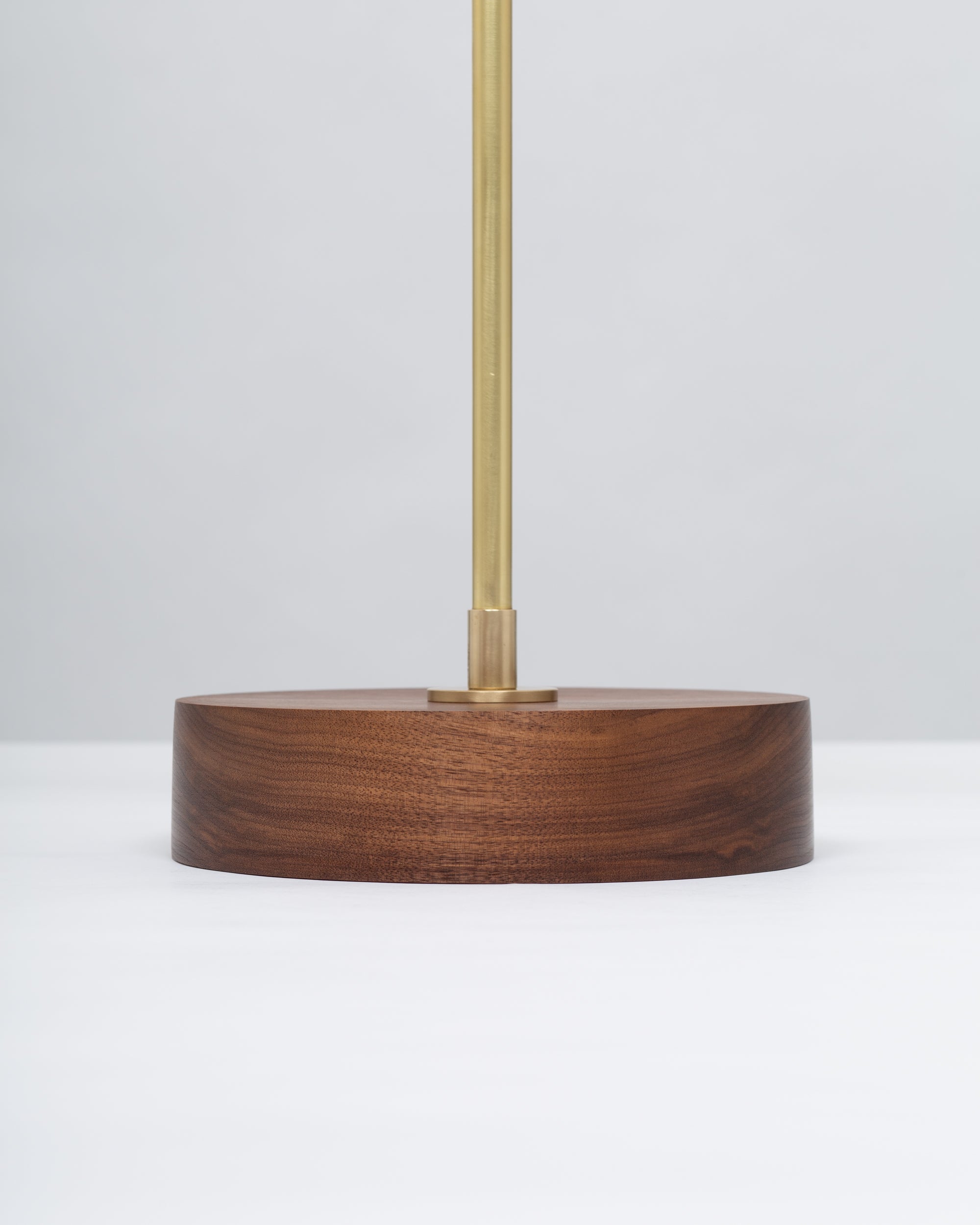 Double Matte Globe American Black Walnut Table Lamp