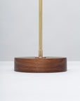 Double Matte Globe American Black Walnut Table Lamp