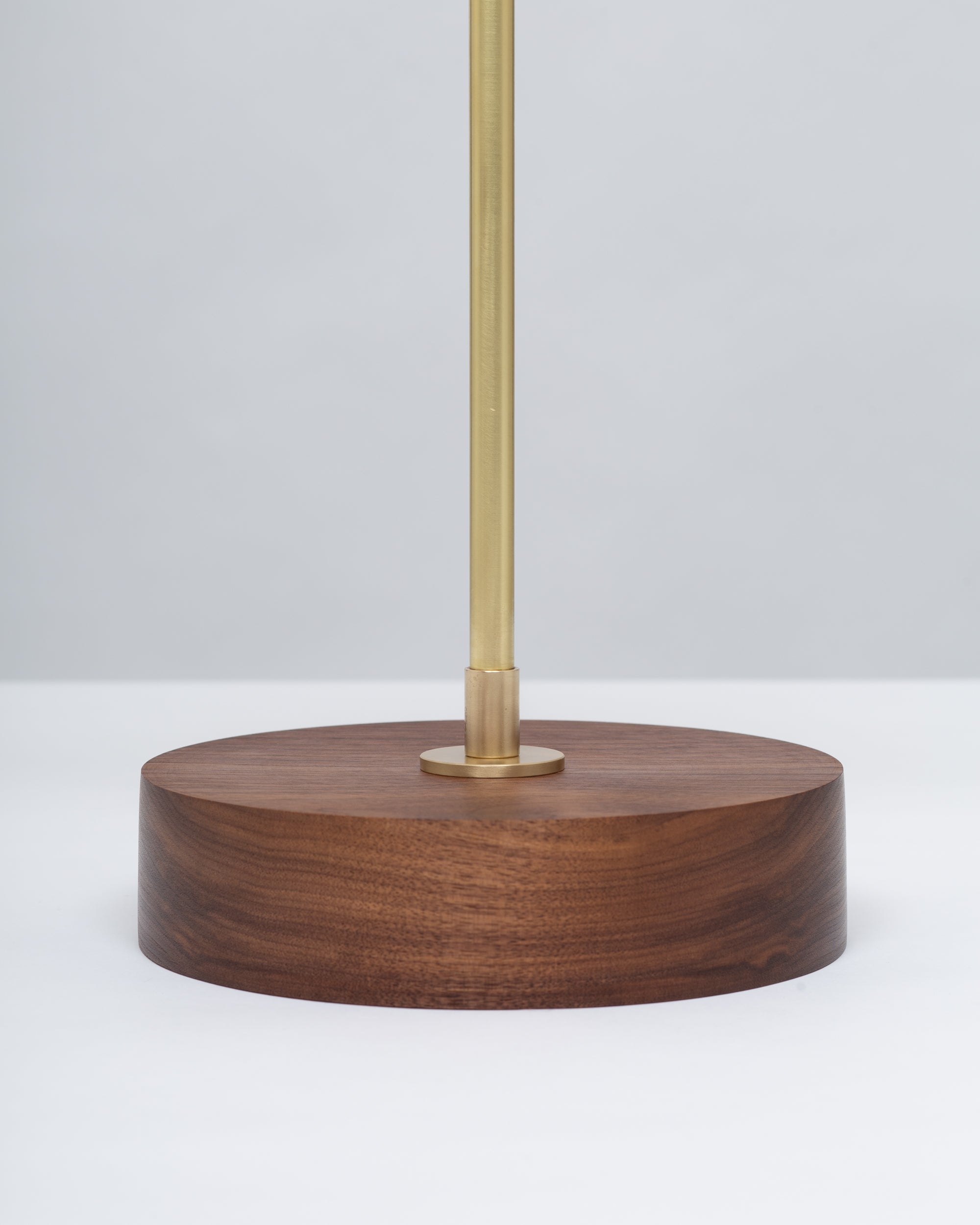 Double Matte Globe American Black Walnut Table Lamp