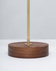 Double Matte Globe American Black Walnut Table Lamp