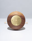 Double Matte Globe American Black Walnut Table Lamp