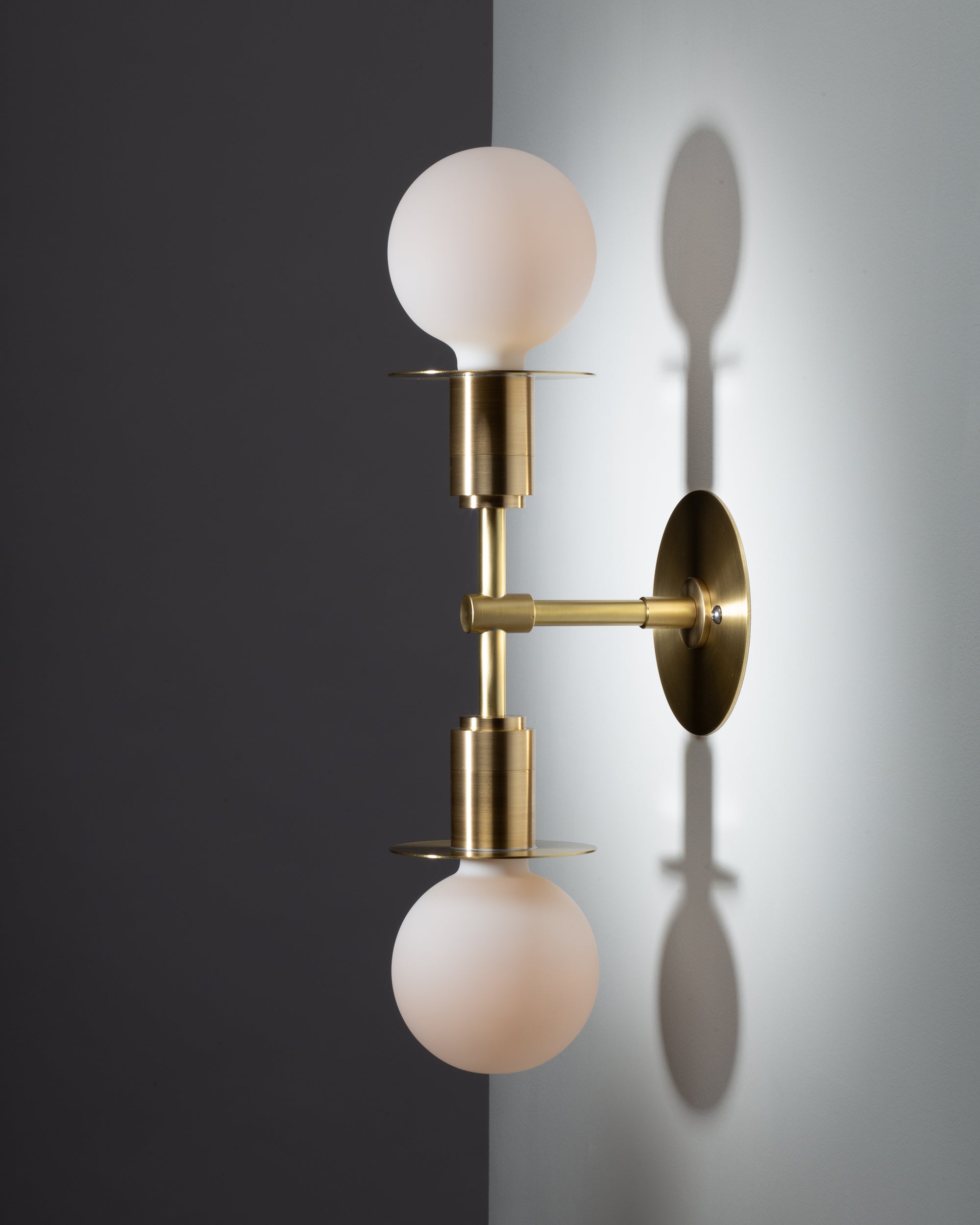 Double Sphere Disc Flush Mount Wall Light Sconce