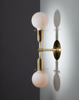 Double Sphere Disc Flush Mount Wall Light Sconce