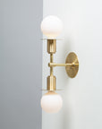 Double Sphere Disc Flush Mount Wall Light Sconce