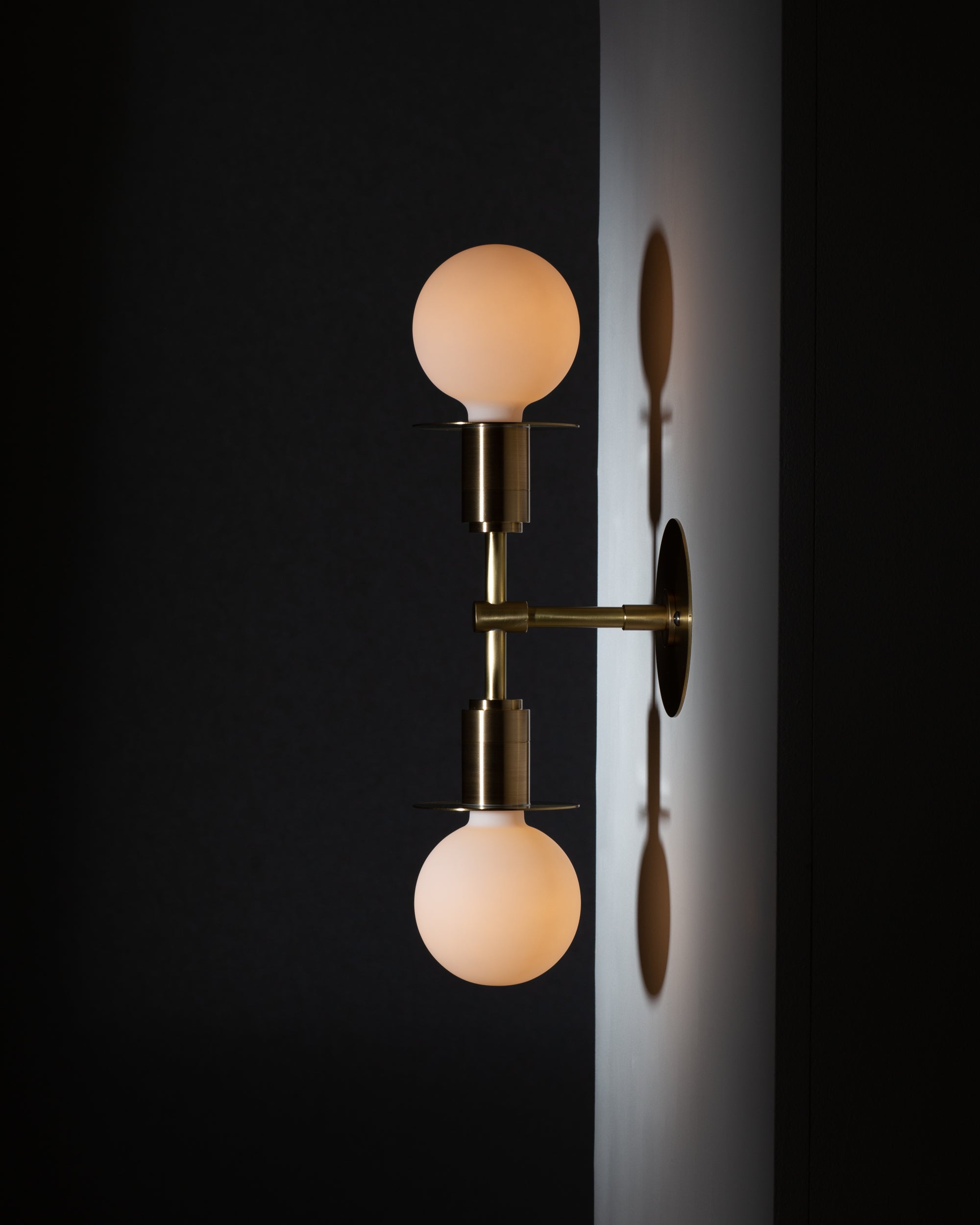 Double Sphere Disc Flush Mount Wall Light Sconce