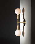 Double Sphere Disc Flush Mount Wall Light Sconce