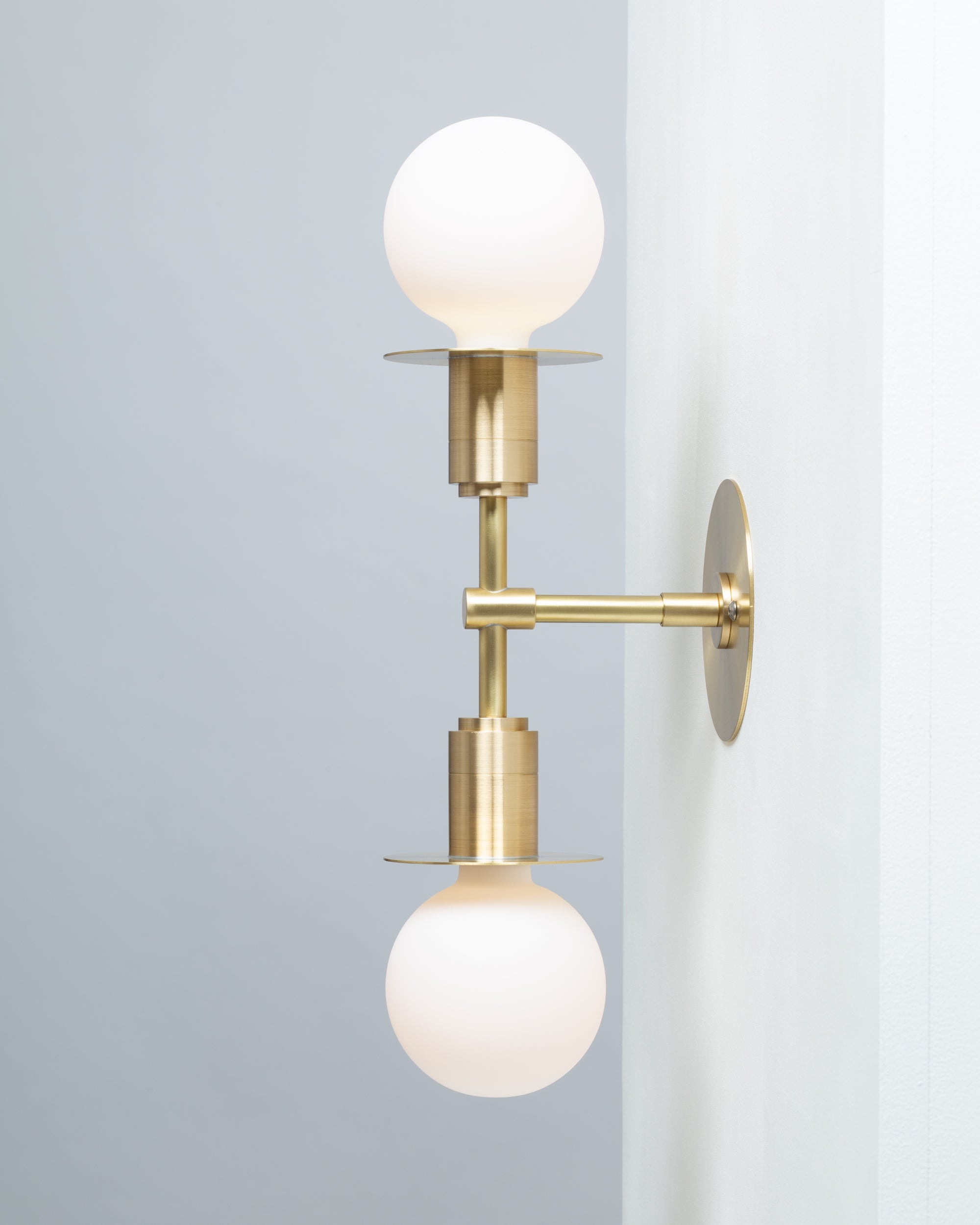 Double Sphere Disc Flush Mount Wall Light Sconce