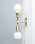 Double Sphere Disc Flush Mount Wall Light Sconce