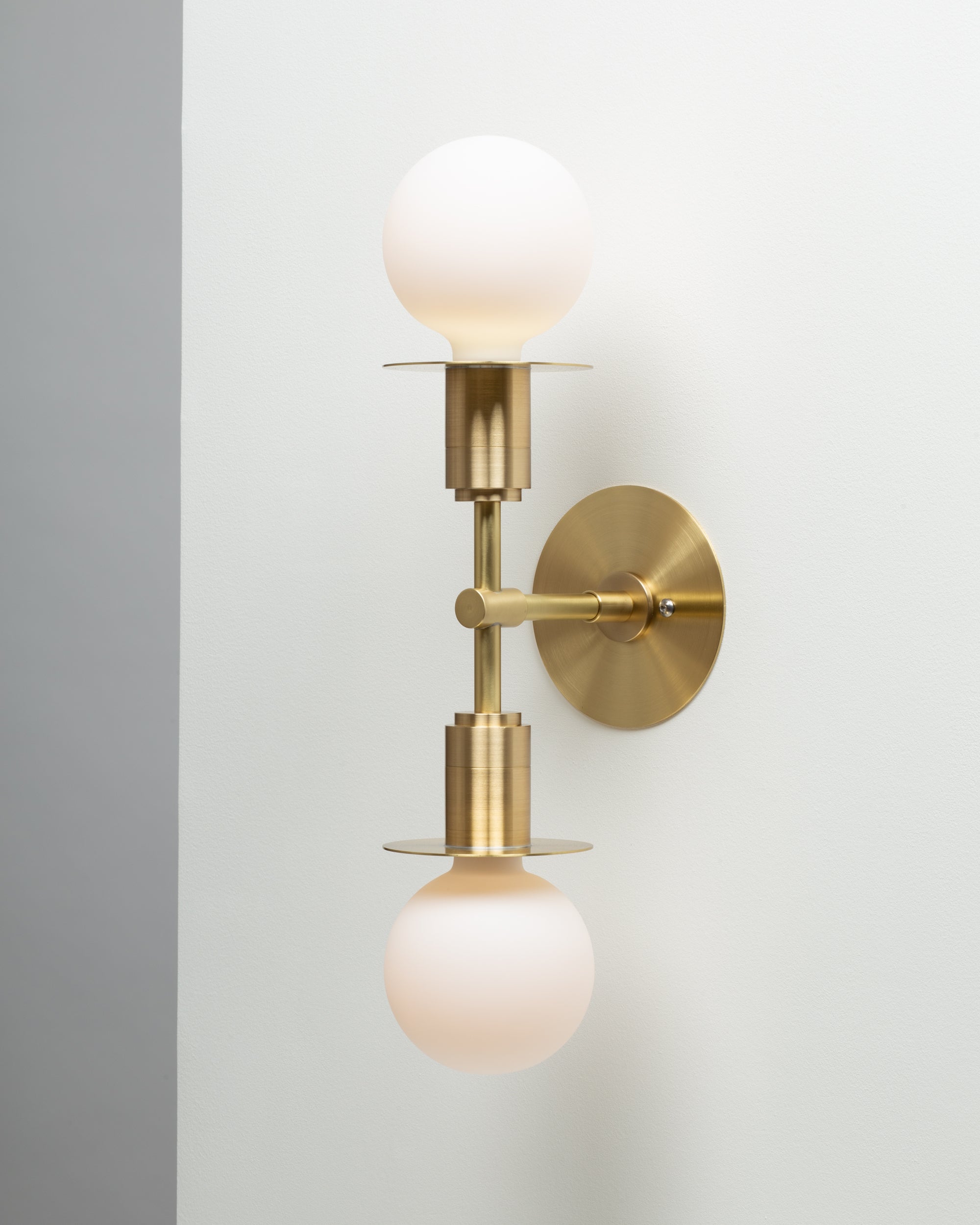 Double Sphere Disc Flush Mount Wall Light Sconce