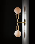 Double Sphere Disc Flush Mount Wall Light Sconce