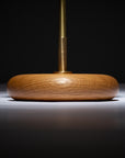 Globe Smoked Oak Pebble Table Lamp
