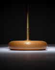 Globe Smoked Oak Pebble Table Lamp