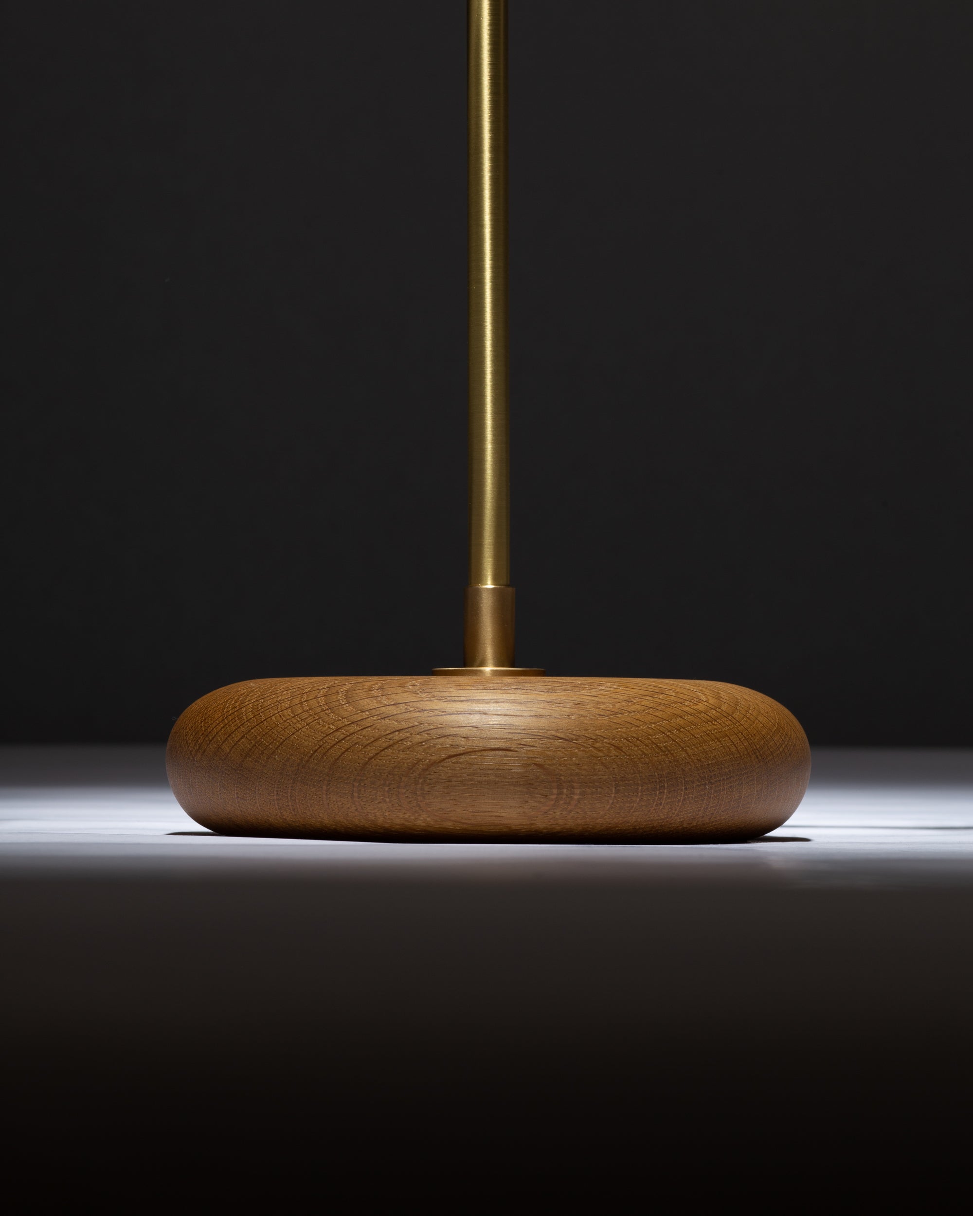 Globe Smoked Oak Pebble Table Lamp